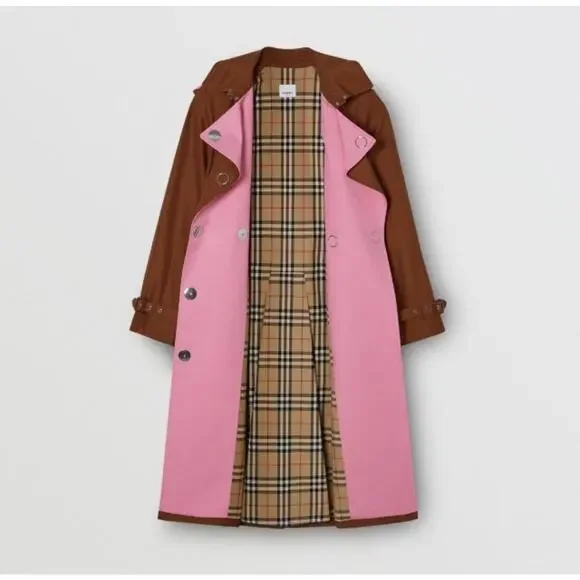 Burberry Wharfbridge Size US 10 Chestnut Brown Gabardine Trench Coat NWT $2550